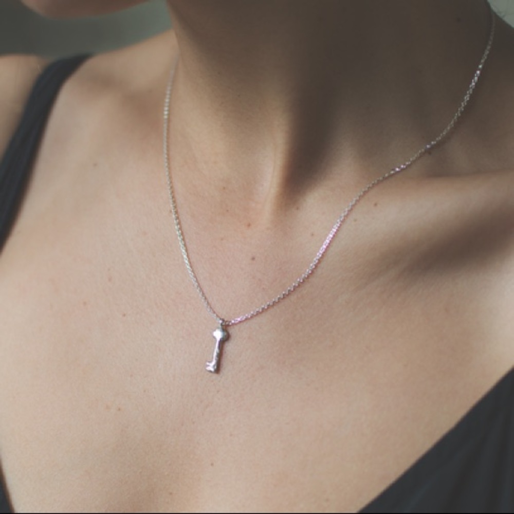 Tiny Key Sterling Necklace